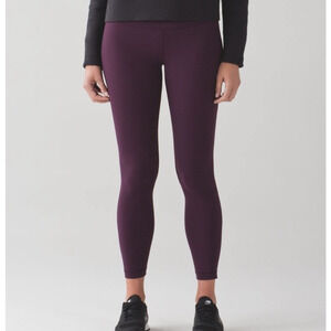 Lululemon Wunder Under Crop 8 plum purple highrise